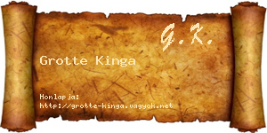 Grotte Kinga névjegykártya