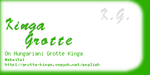 kinga grotte business card